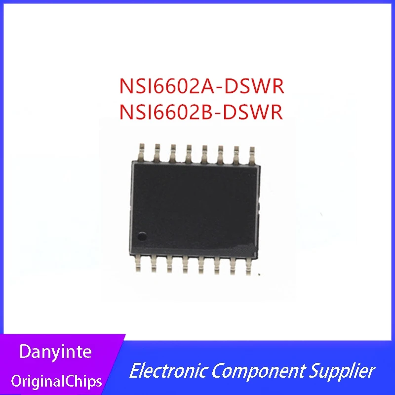 New 5Pcs NSI6602A-DSWR   NSi66 02AD NSI6602AD  SOW-16  NSI6602B-DSWR NSi66 02BD  NSi6602BD SOP-16