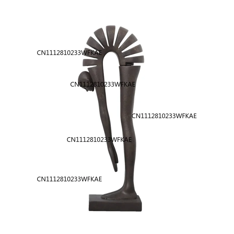 Nordic simple resin abstract bent figure ornament modern model room living room porch cabinet desktop artwork