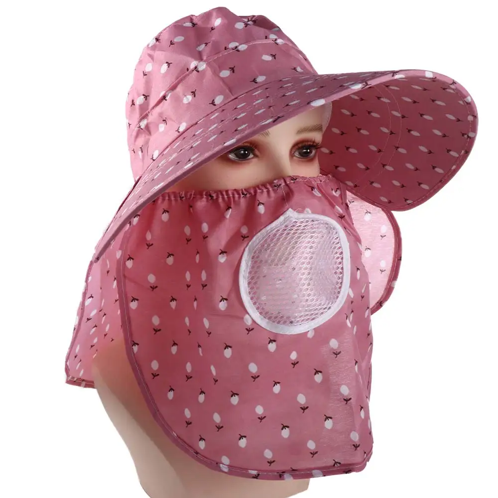 

Cycling Sun Hat Mother Sun Hat Hiking Caps Cover Face Outdoor Summer UV Protection Women Sun Hat Bucket Hat With Neck Flap