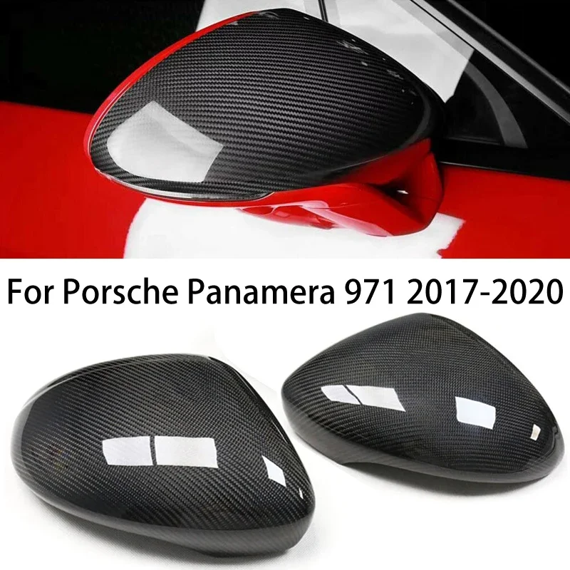 

Real Carbon Fiber Car Rearview Side Mirror Cover For Porsche Panamera 971 2017-2020 Side Mirror Cover Trim Cap Shell Case