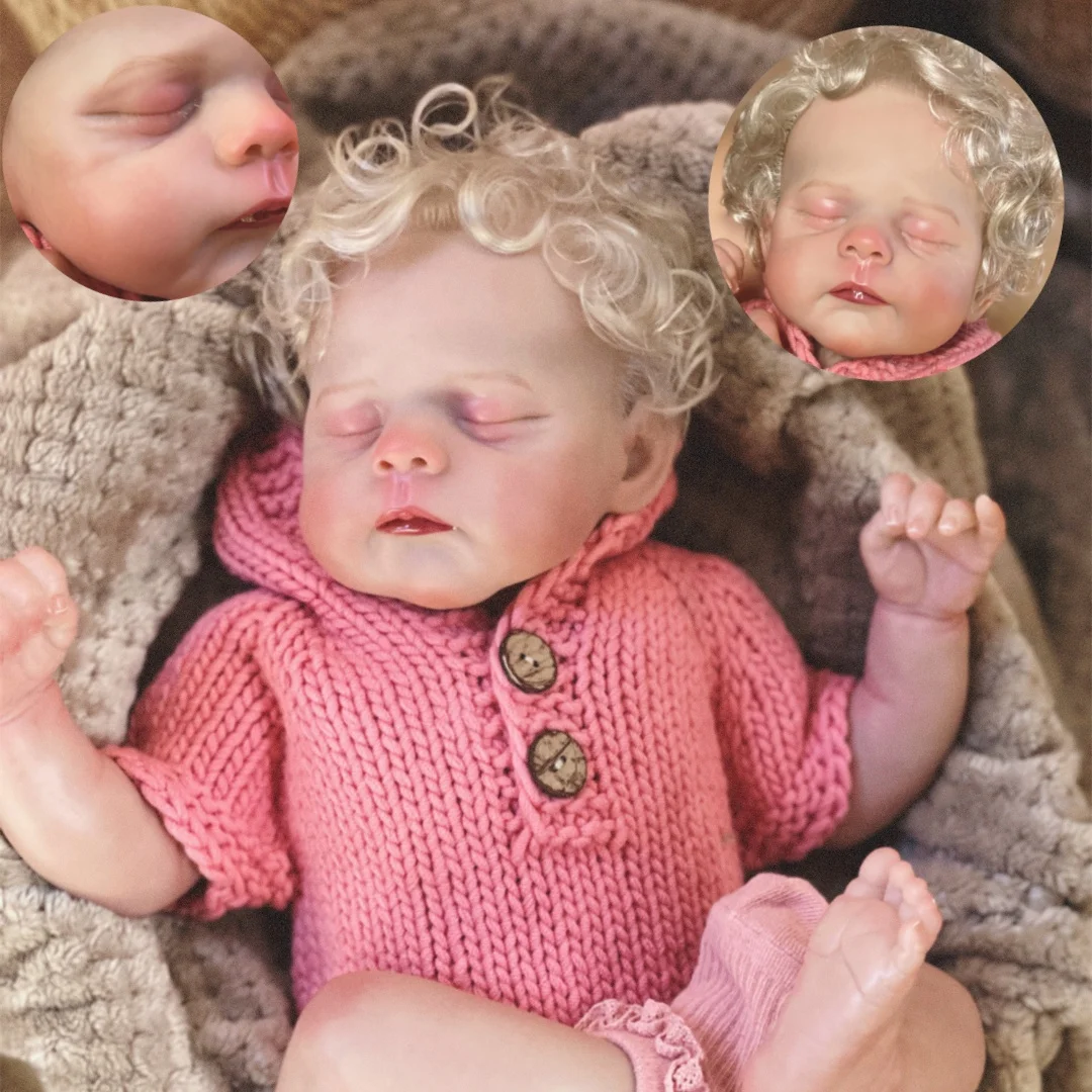 

48 см кукла Eric Bebe Reborn с закрытыми глазами и укорененными волосами, мягкая ткань, тело, 3D окрашенная кожа с видимыми венами, кукла реборн