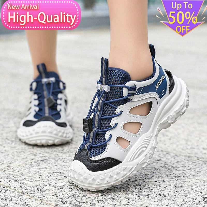 Hot Selling Summer Hollow Out Childrens Sports Shoes Balanced Daily Outdoor Running Shoes Flexible Foot Protection Casual Shoes view 4