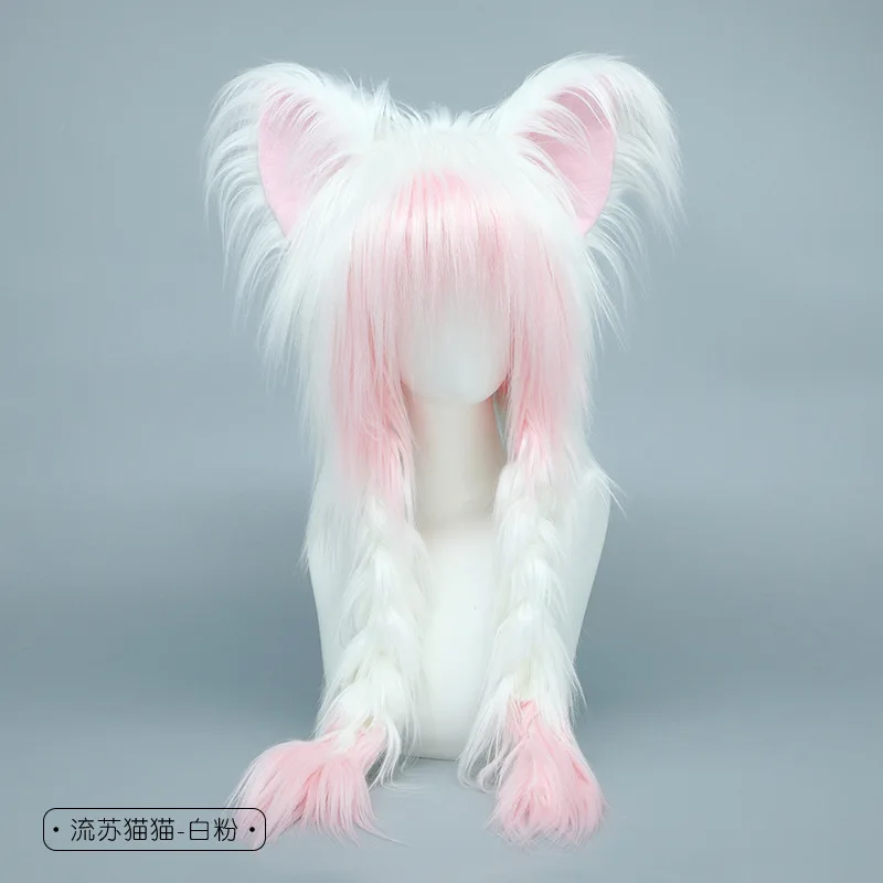 Anime Cosplay Kostuum Hoofddeksels Halloween Carnaval Nepbontmuts voor Vrouw y2k Herfst Winter Gehoorbescherming Warm Houden Hoeden