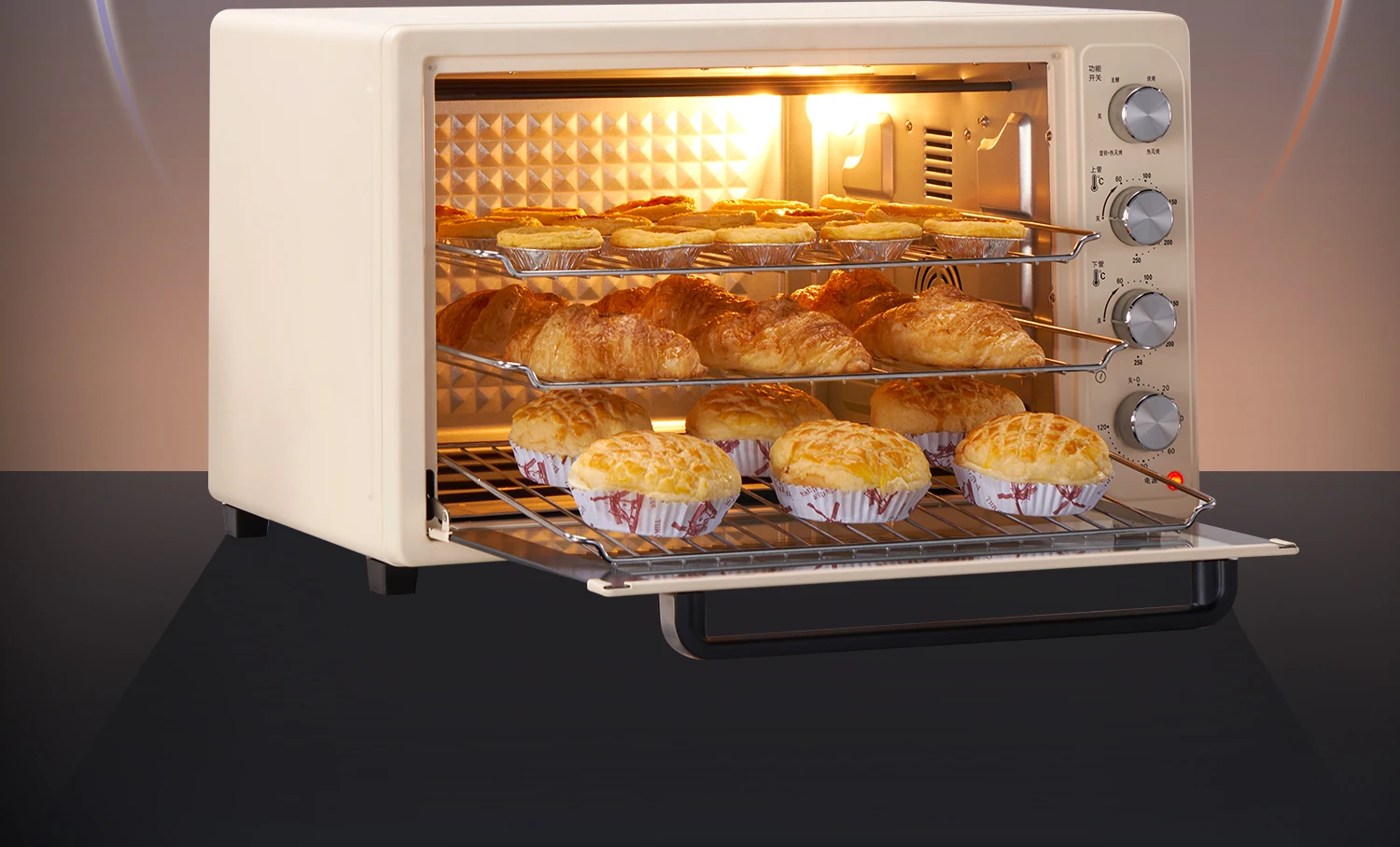 فرن كهربائي دوران الهواء الساخن جديد ذو سعة كبيرة خبز منزلي تجاري خاص #6