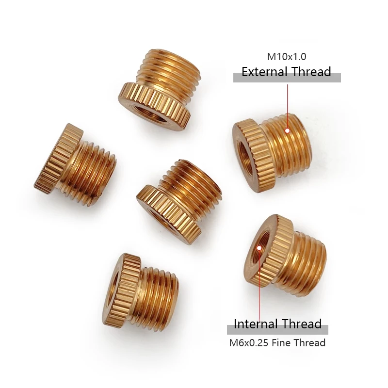 Precision Optical Fine Tooth Nut WithExternal Thread Fixed Thread Bushing Internal Thread M6x0,25 External ThreadM10x1.0