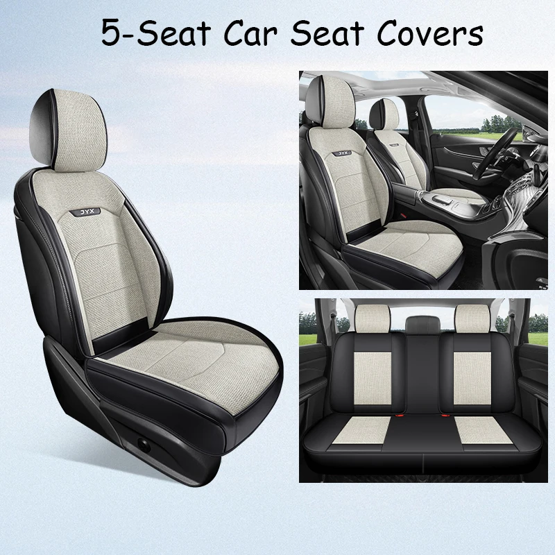 

The 5-seat car seat cushion is made of linen material and features a universal design, suitable for most car models