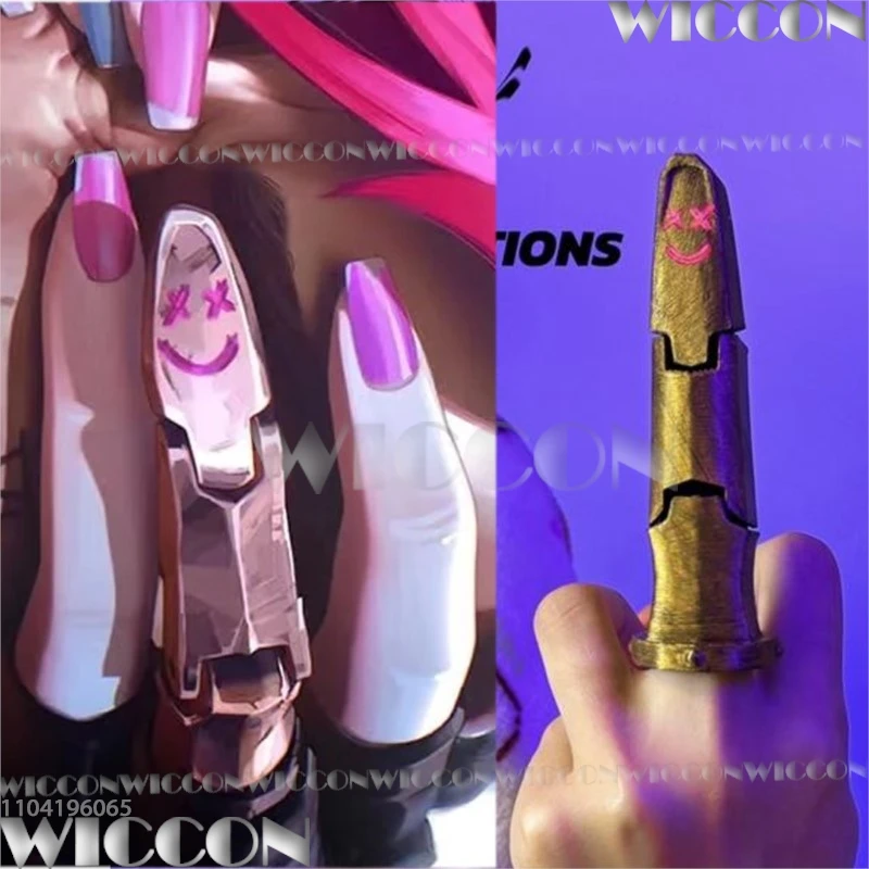 Jinx Arance S2 Anime Spiel LOL League of Legends Pulver Cosplay Prop 3D Druck Metallic Finger DIY Frauen Mädchen Holloween Angepasst