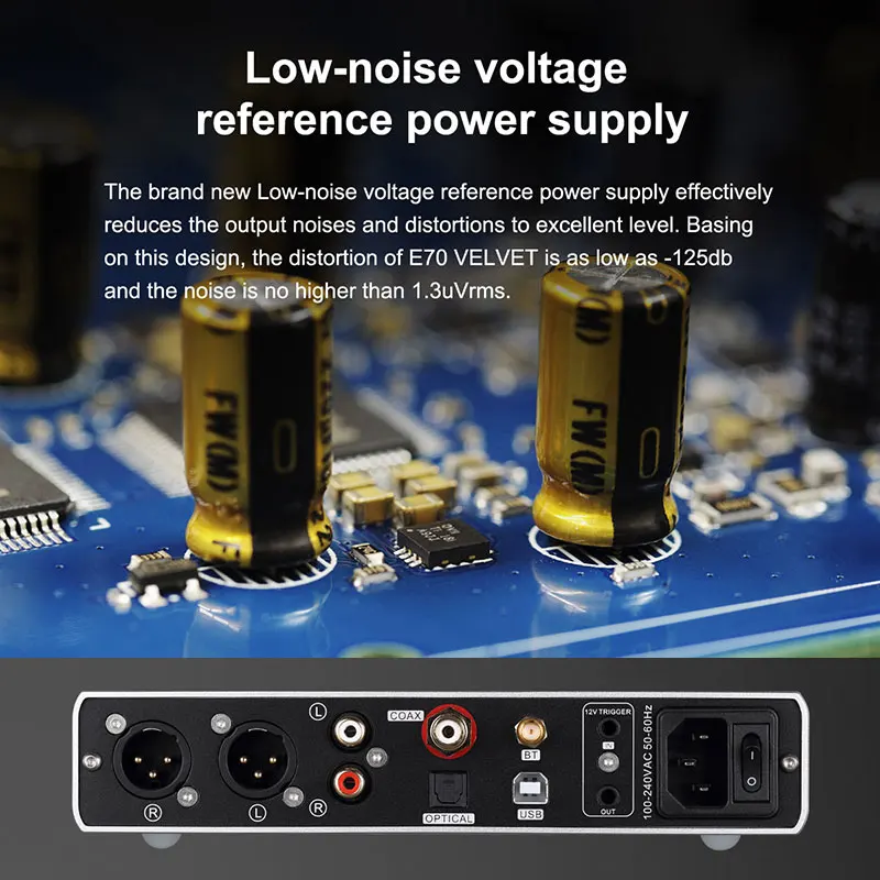 TOPPING E70 VELVET AK4191 AK4499EX USB DAC XMOS XU316 광 동축 블루투스 5.1 LDAC Inpu RCA XLR 출력, 리모컨 포함