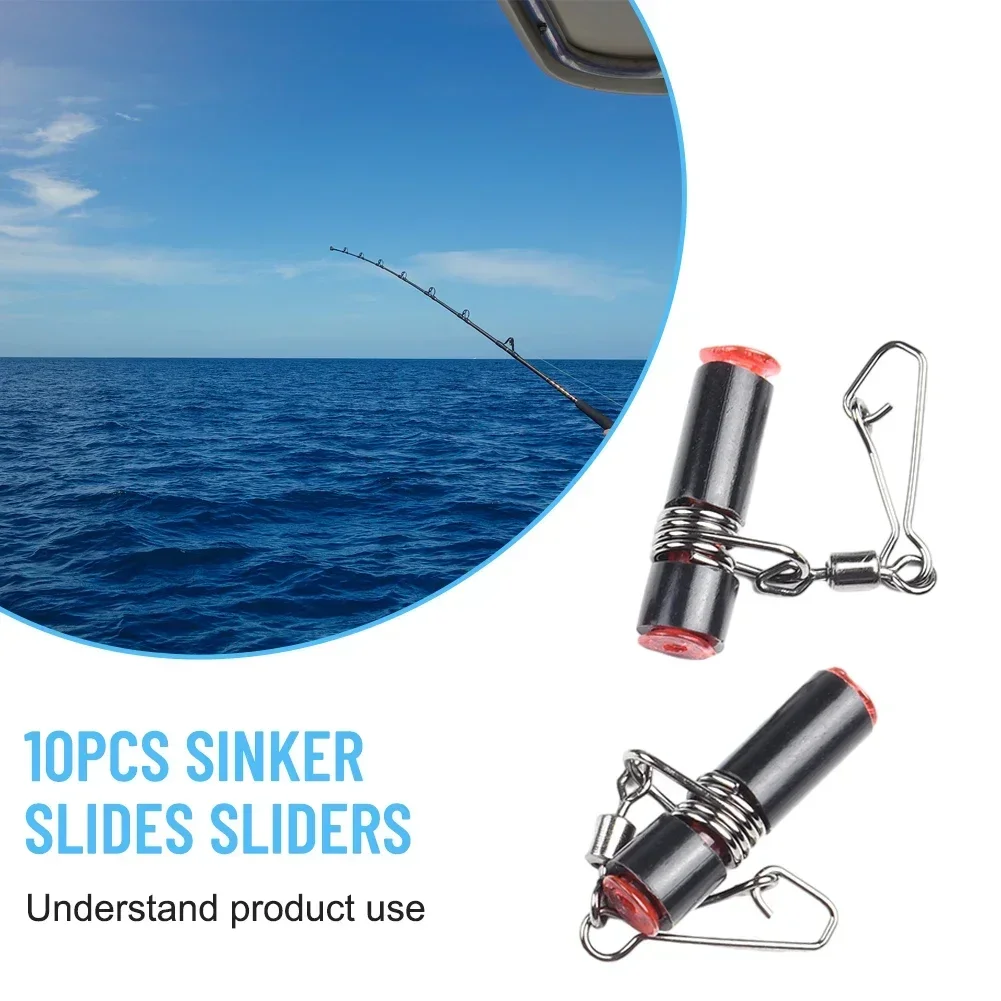 

10 X Saltwater Fishing Balance Line Sinker Slider Swivel Quick Pin Hooks Bracket Zig Rig Slider Fishing Line Sinker-Slide Tackle