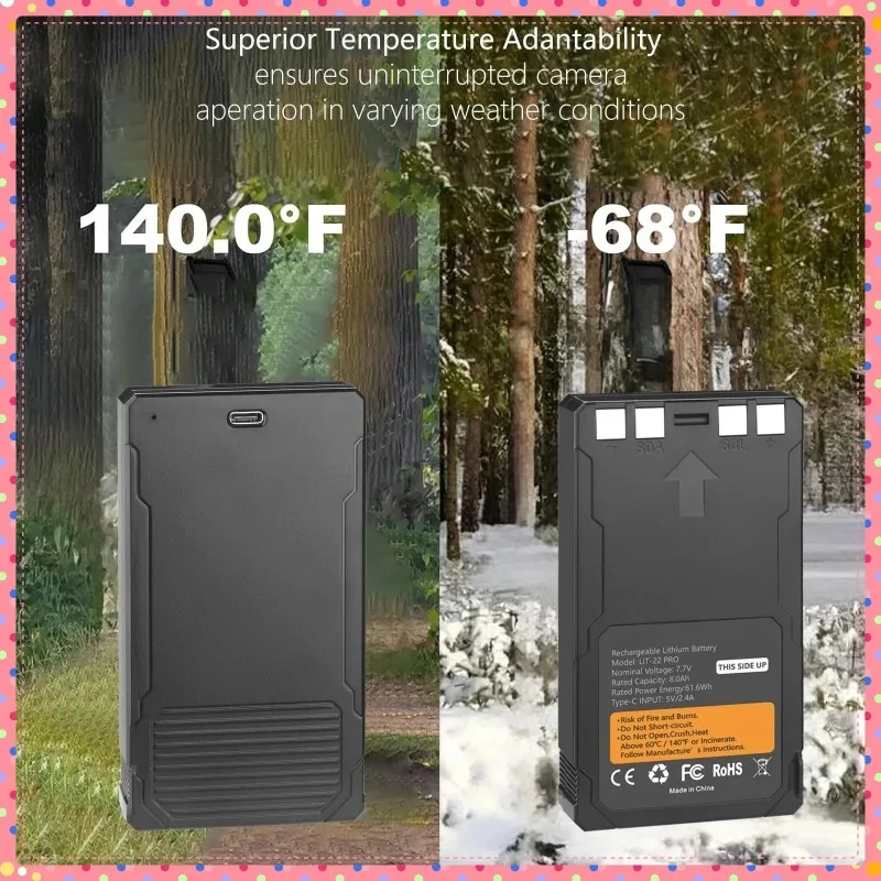 

8000mAh For SPYPOINT LIT-22 Battery for Cellular Trail Cameras for Flex Series (M, Dark, S-Dark, S, G36, Flex-Plus)