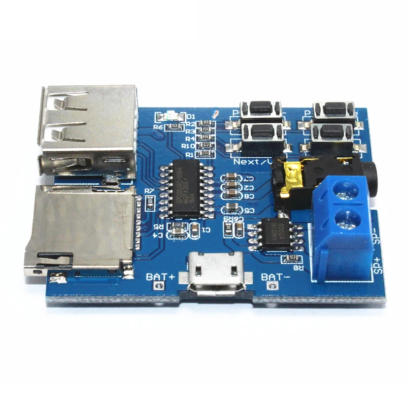 2025 New MP3 Audio Decoder Power Amplifier Board Decoder TF Card U Disk Decoding Player Module With Built-in Amplifier 5V 3W
