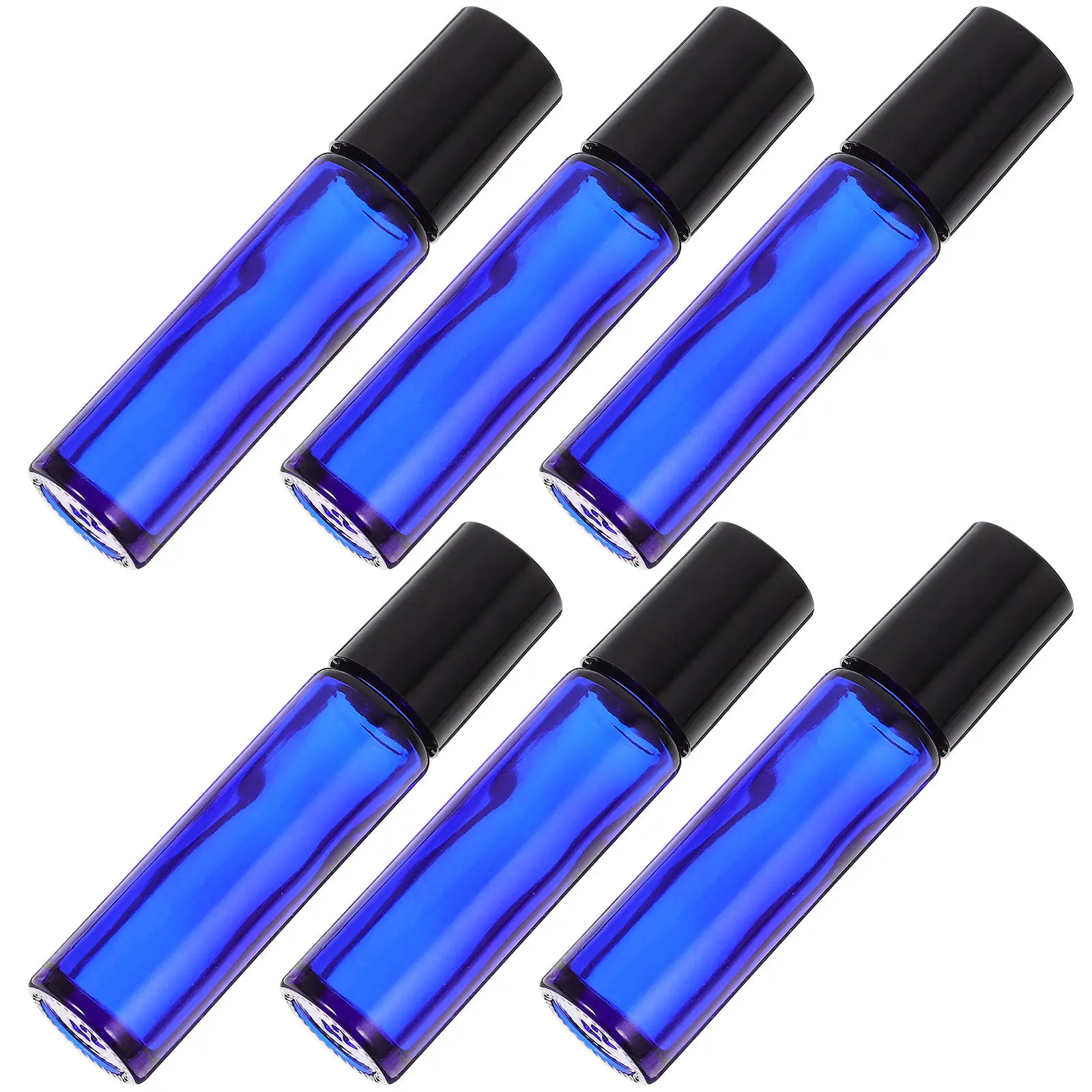 

6Pcs Glass Roller Ball Bottles 10Ml Refillable Essential Oil Dispenser Eye Serum Cream Applicator Travel Container