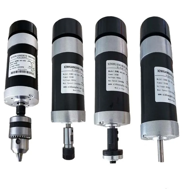 

500W High Speed Brushless Motor DC 48V CNC Engraving Milling Air Cooled Spindle Motor For CNC Engraving Machine