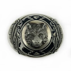 WesBuck Brand Western Wolf New Vintage Belt Buckle Handmade Homemade Belt Accessories Waistband DIY Western Cowboy Rock Style