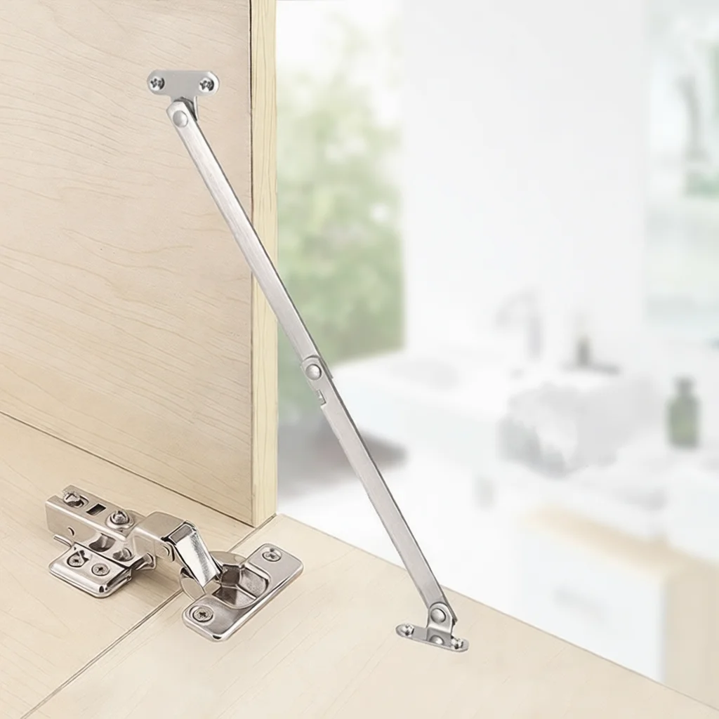 Stainless Steel Folding Support Rod Furniture Hardware Cabinet Door Lift Strut Kitchen Cupboard Hydraulic Hinge Device