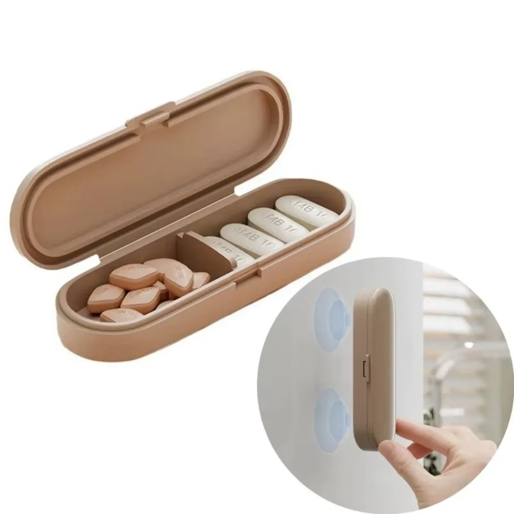 Portable Individual Compartment Magnetic Pill Organizer Dust Proof Magnetic Closure Pill Box Moisture Proof Pill Cases For Home