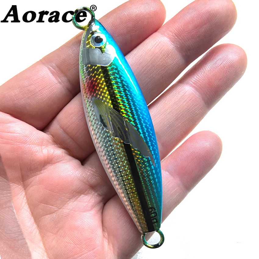 1PC Micro Jig Shore Casting Jigging Spoon 30G-120G Slow Drop Micro Cast Metal Jig Saltwater Fishing Lure for Mahi Marlin,Tuna