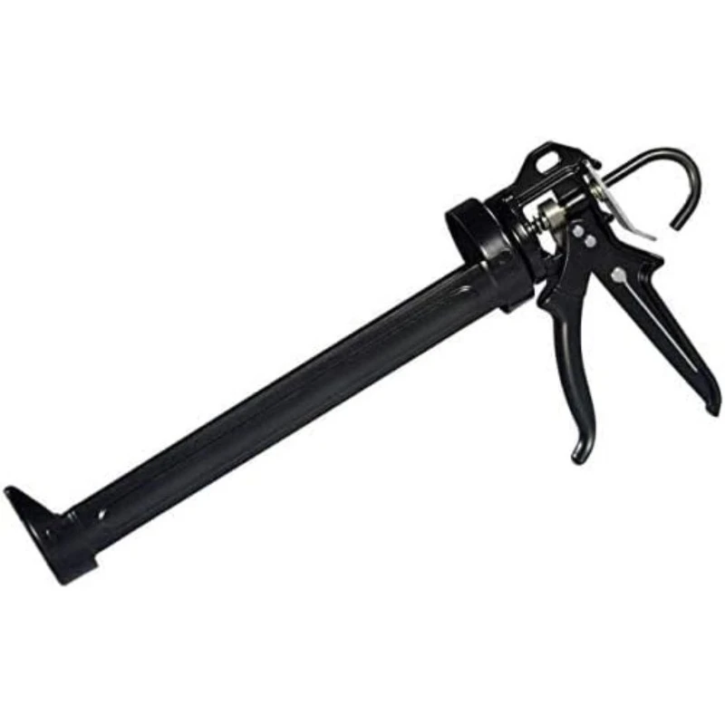 

Heavy Duty Caulk Gun 18:1 Thrust Ratio Steel Frame Rotating Barrel Ladder Hook No Drip