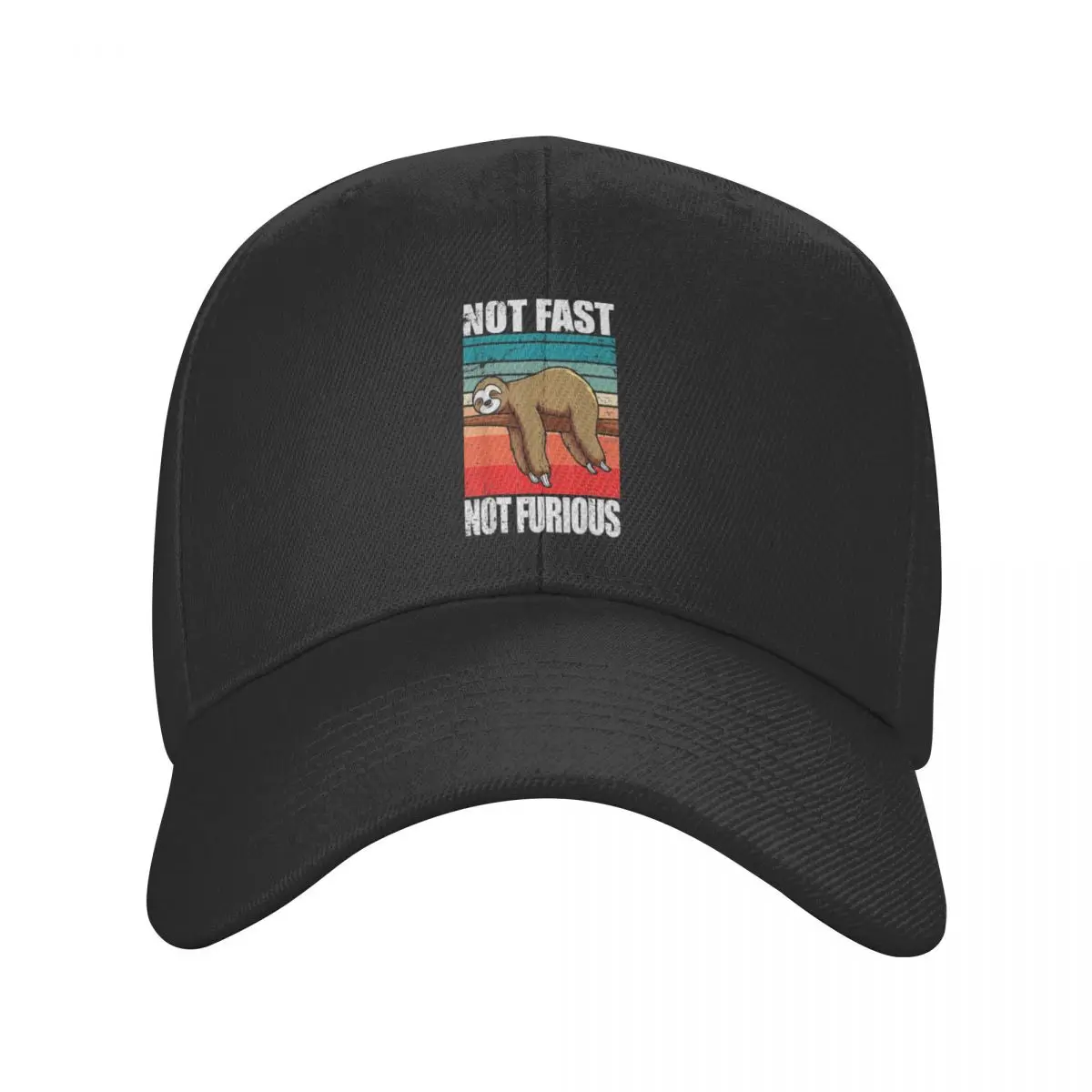 Funny Sloth Not Fast Not Furious Sloth Quote Cute Sloth Baseball Cap Hip Hop summer hat custom Hat Boy Child Women's