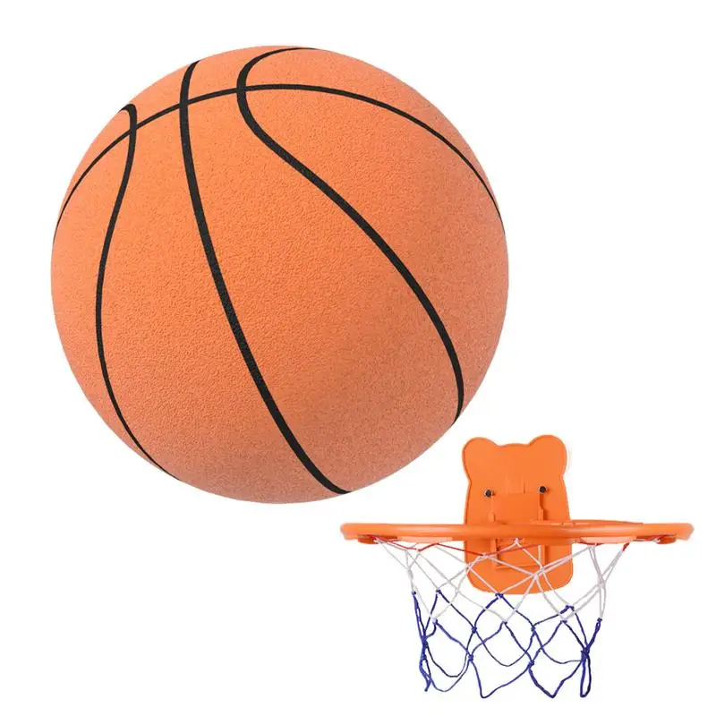 

Indoor Silent Basketball With Basketball Hoop Size 3/5/7 Adult Kids Bouncing Mute Ball Foam Bounce Basketballs Child Sports Toy