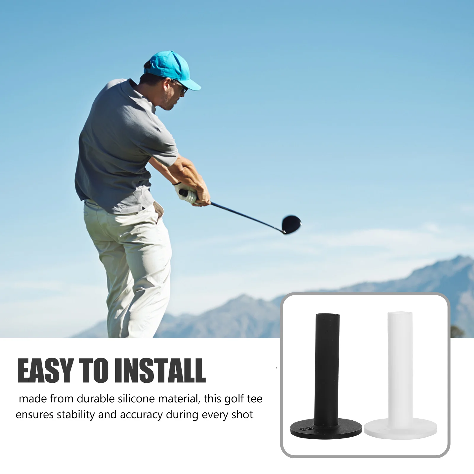 8 قطعة كرة جولف تي شيرت حامل سيليكون المهنية جولف تيز مستقرة دائم ممارسة التدريب الإيدز لمجموعة القيادة في الأماكن المغلقة