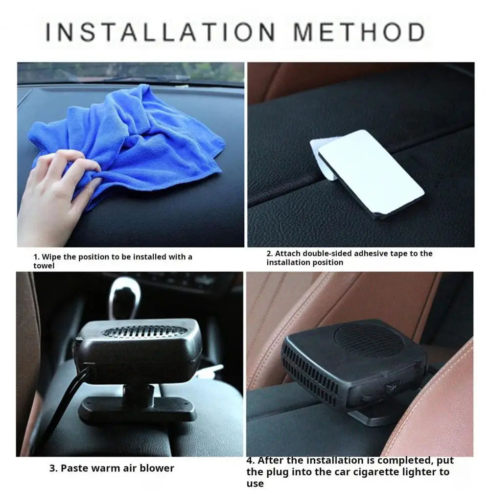 High Car Defroster Car Heater Defogger 12v 200w Car Heater Defroster Portable Windshield Fan for Fast Heating Vehicle Demister