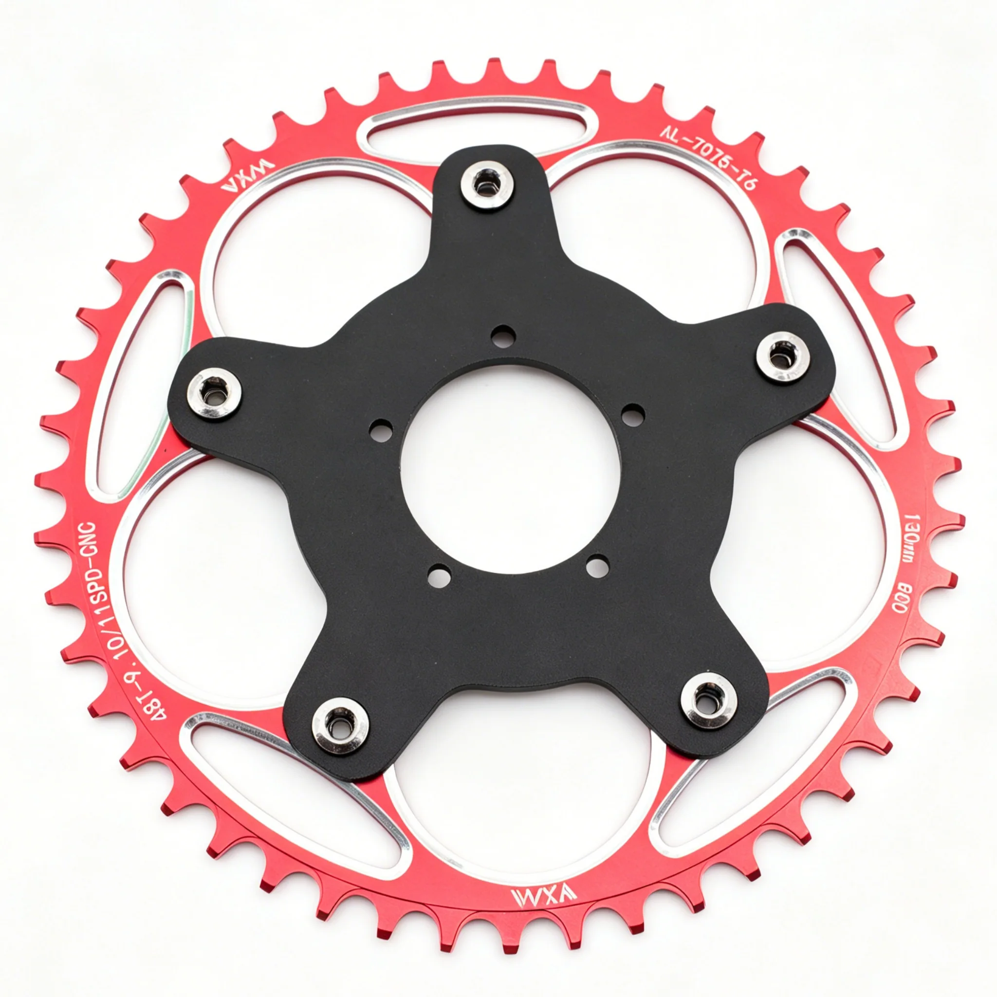For Tongsheng TSDZ8 Mid-Motor BCD 130mm Chainring Adapter 40T-50T