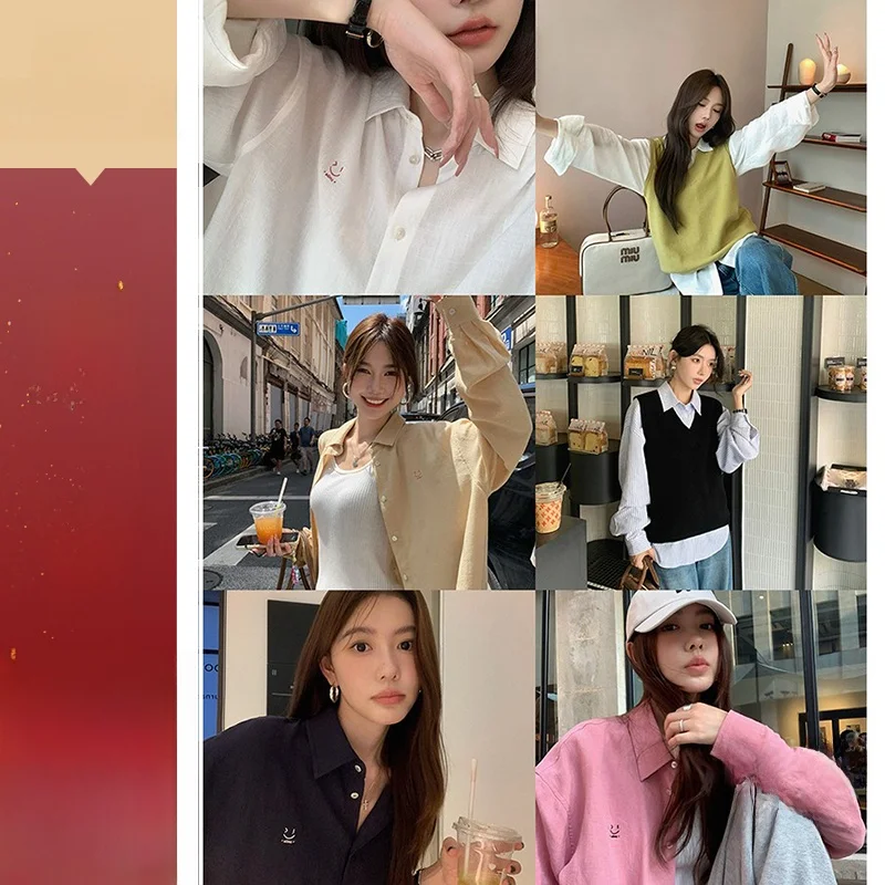 

Осенний S Zhang Beibei льняной бамбуковый хлопок с вышивкой ape irt женский повседневный длинный топ све удобный свободный крой