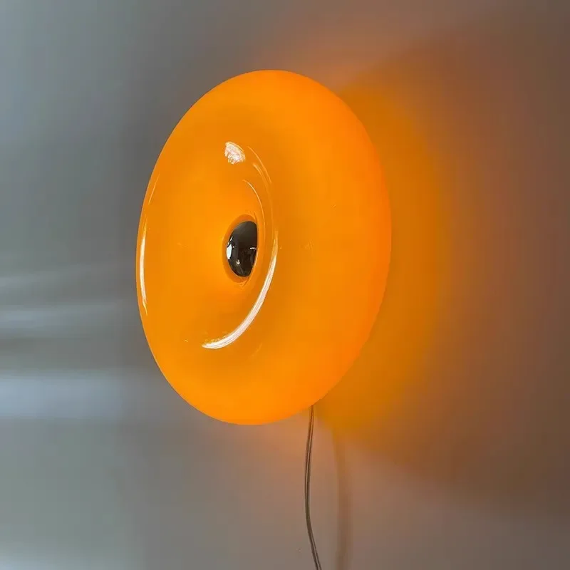 Nordic Wall Lamp Touch Switch Modern LED Wall Light Round Wall Sconce Indoor Lighting Room Decor For Bedroom Bedside Living room