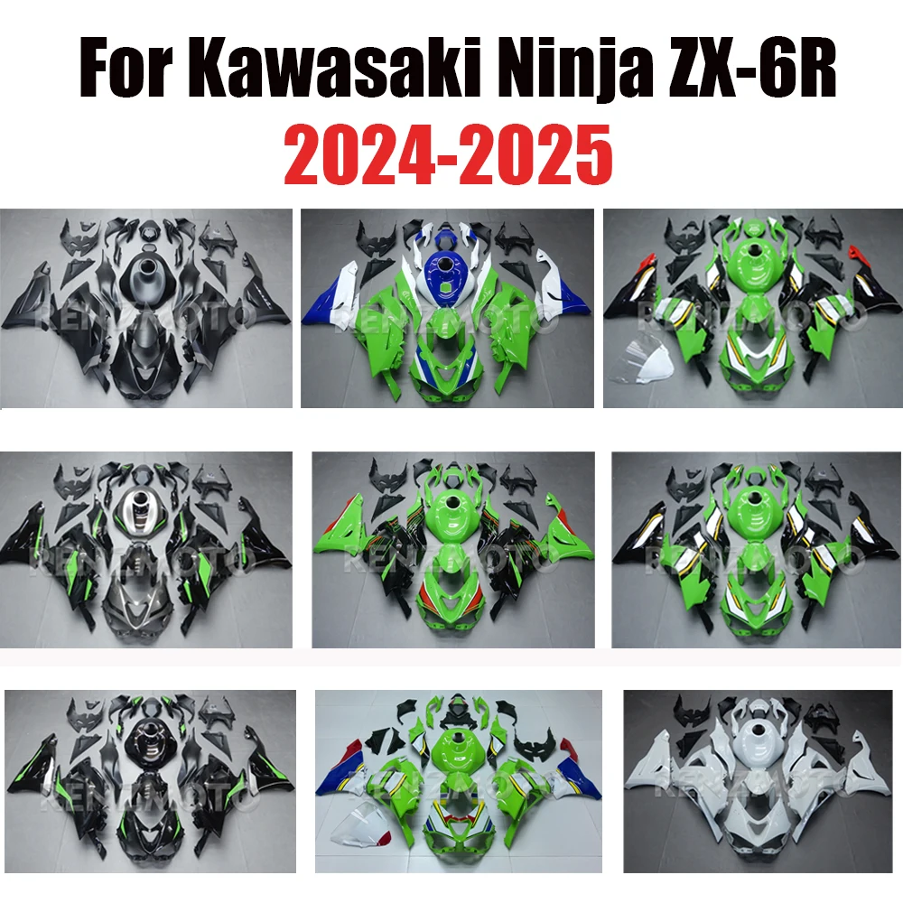 Motorcycle Molding Fairing for Kawasaki ZX6R 636 2024 2025 New Green Gloss Fairings Kit Ninja ZX 6R 24 25 Bodyframe Protective