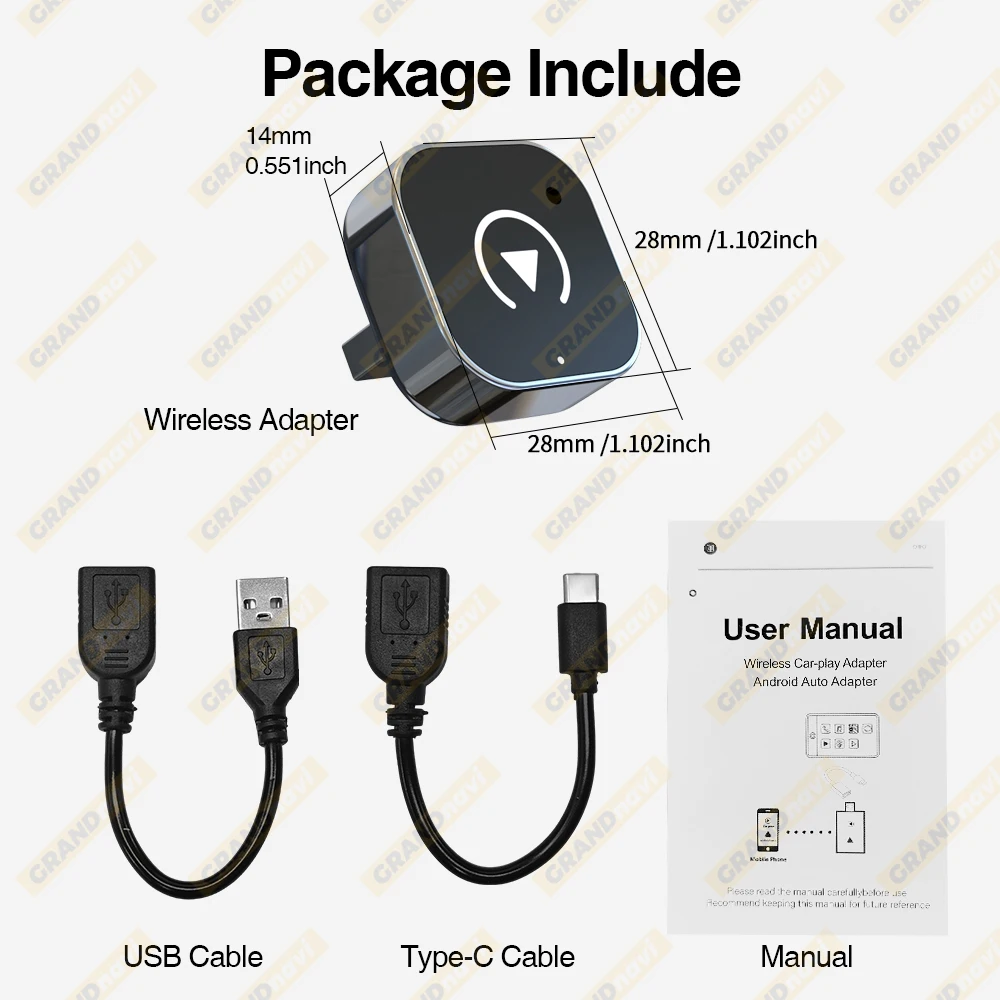 Adattatore CarPlay wireless,2025 Adattatore Android Auto wireless 2 in 1 aggiornato, Wi-Fi 5,8 GHz Plug & Play, Mini & Stabil con USB-C/Type-C, compatibile con iOS 10+ e Android 11 Adattatore CarPlay wireless,2025 Adattatore Android Auto wireless 2 in 1 aggiornato, Wi-Fi 5,8 GHz Plug & Play, Mini & Stabil con USB-C/Type-C, compatibile con iOS 10+ e Android 11