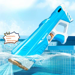 Pistola de agua eléctrica de succión totalmente automática, pistola de juguete de alta presión para piscina, playa de verano, juguete al aire libre para niñas y niños, regalo