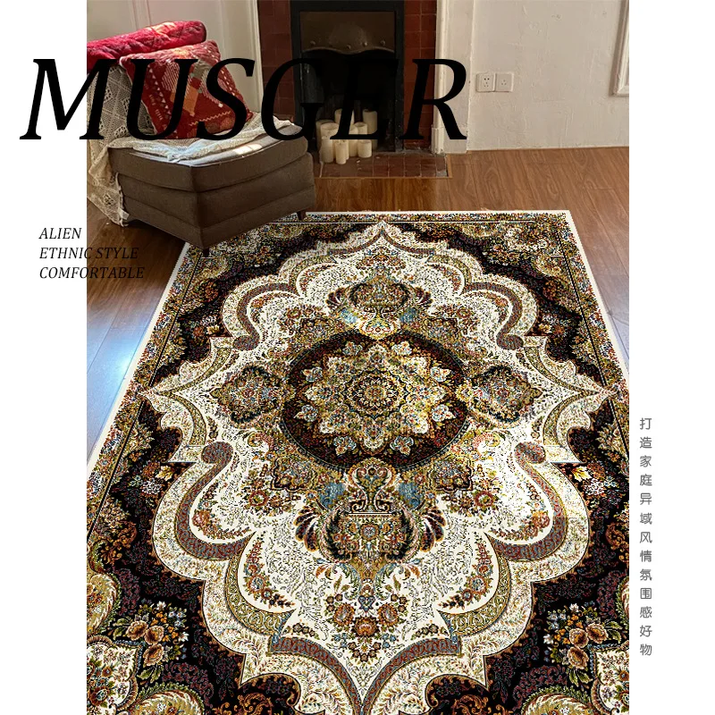 New Persian Living Room Carpet Turkish National Wind Bedroom Bed Blanket Hotel Bed Mat Carpets for Entry Door Bedroom  Area Rug