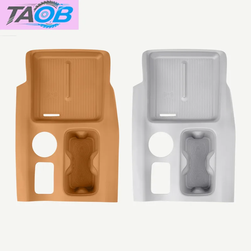 Car Central Control Storage Box Silica Gel Water Cup Mobile Phone Holder for Chery ICAR V27 2026 Car Accessories