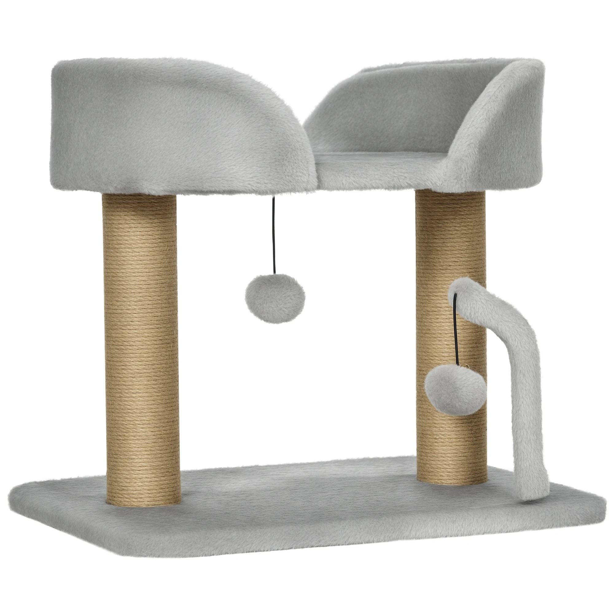Pawhut 42 cm Scratching Tree for Small Cats with Sisal Posts