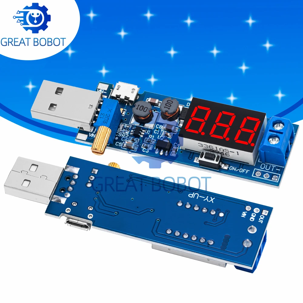 BS DC-DC Power Supply Module: Convert 5V to 3.5V or 12V! USB Step UP/Down Function, Output Ranging from 1.2V - 24V