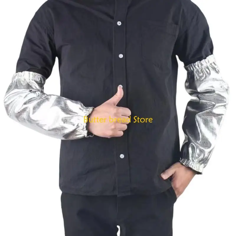 W89C Thermal Insulation Fireproof Aluminum Foil Arm Protective Sleeves For Men Women