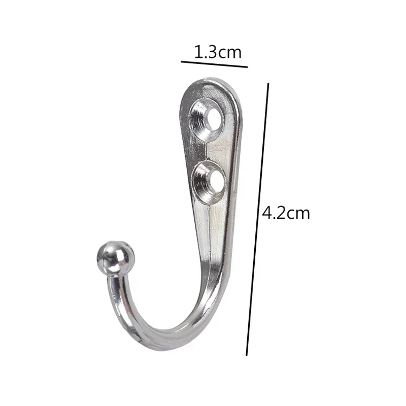 Alloy Hooks with Screws Wall Mounted Hanging Hangers for Coat Towel Bags Caps Hook Kitchen Bathroom Storage Rack Holders