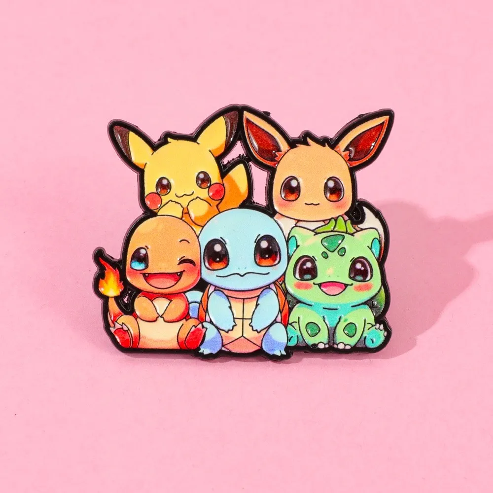 Cute Cartoon Characters Enamel Pin Elf Metal Brooch Lapel Badge Backpack Clothing Decor Anime Collectible Gift