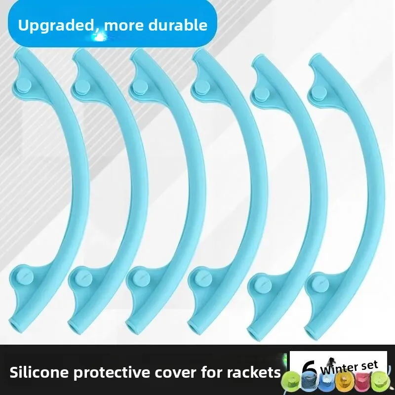 

Full Coverage Badminton Racket Cover Silicone Head Protector Anti-wear Anti-fray Paint Protection Equipment Badminton Gear