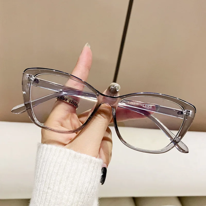 2024 TR Anti-blue Light Women Cat Eye Eyeglasses Frame Brand Designer Optical Retro Ins Glasses Frames Clear Glasses