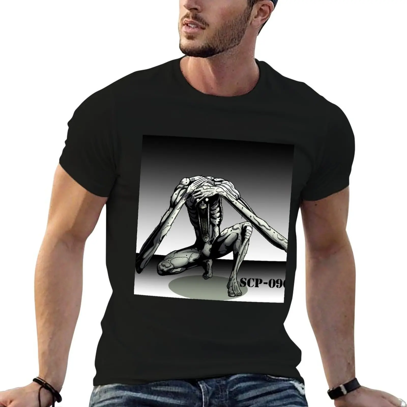 

SCP-096 (The Shy Guy) T-Shirt cotton tshirt 100% man t shirt cotton high quality T-Shirt