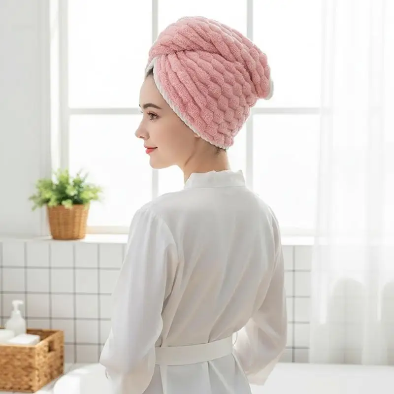 Women’s Thickened Absorbent Dry Hair Cap Ideal for Quick Drying After Bath or Swim