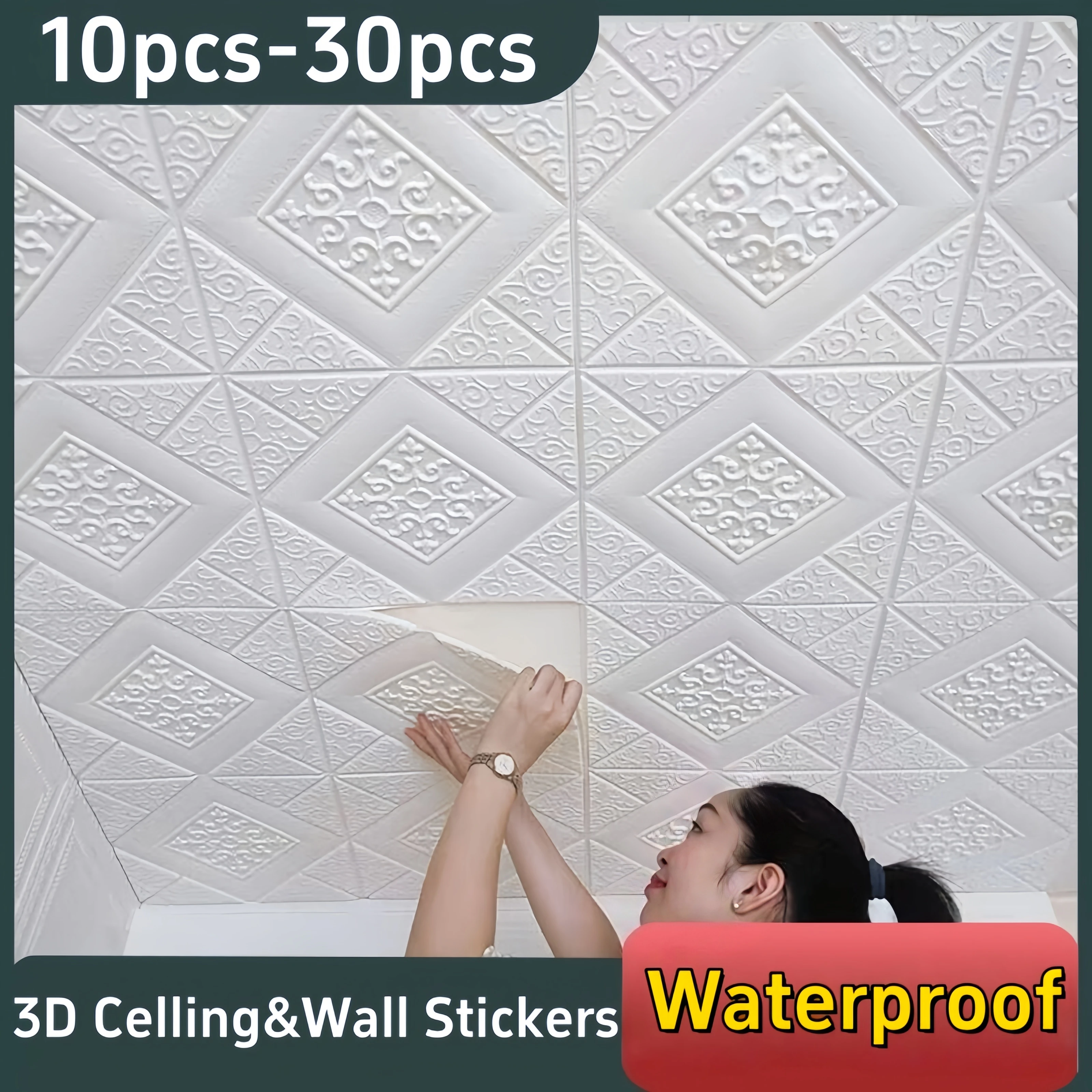 Retro rustic brick wallpaper 35x35cm 10-30pcs moisture proof self adhesive wall sticker bedroom living home wall renewal piece