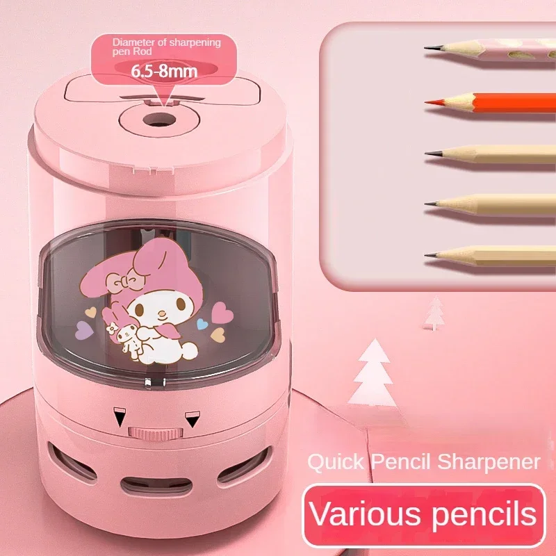 Kuromi Desktop Vacuum Cleaner Kawaii Cute Sanrio Hellokittys Creative Cartoon Pochacco Electric Pencil Sharpener Birthday Gift