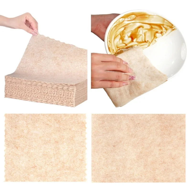 50pcs Loofah Fiber Rag Water Absorption Non-oil Kitchen Restaurant Scouring Cloth Multipurpose Cleaning Cloth Tool