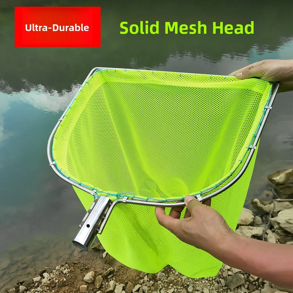 Stainless Steel Fishing Net Head Durable for Catching Fish And Shrimp Size Adjustable Net Pocket for Small And Large Fish And...