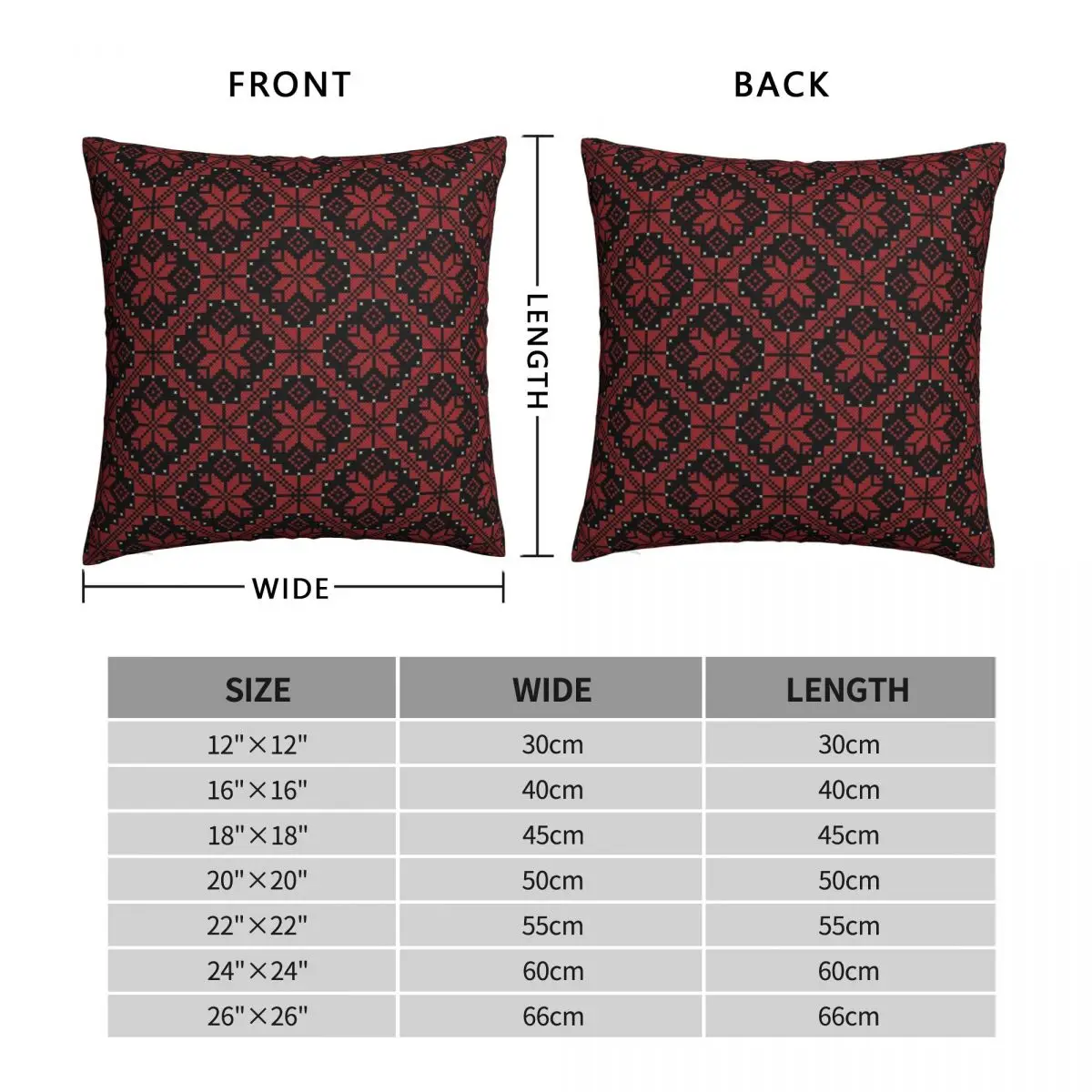 Embroidery Art Pattern Square Pillowcase Polyester Linen Velvet Pattern Zip Decor Throw Pillow Case Home Cushion Case