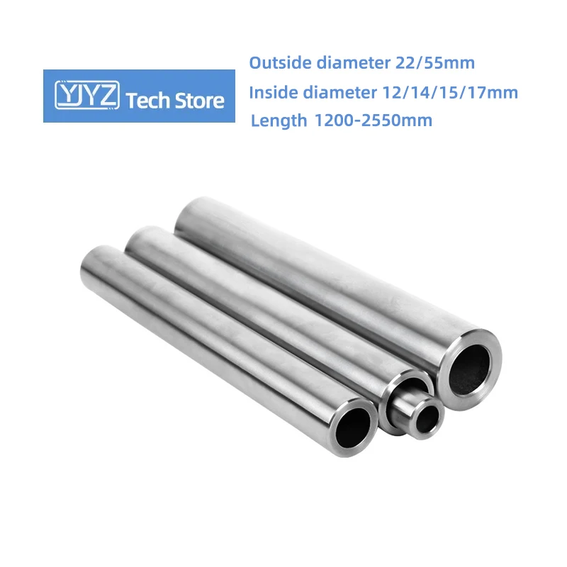 

1/2PCS Linear Optical Axis Chrome-Plated Round Rod Polished Rods Guide Hollow Hard Shaft Outside Dia 22/25mm Length 1200-2500mm