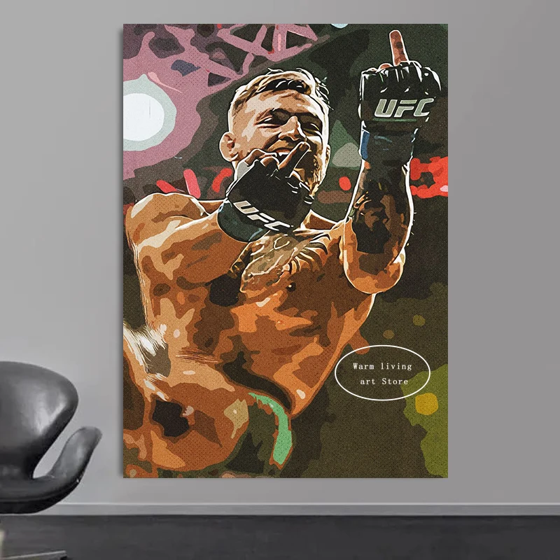 ملاكمة كونور كونور قماش ملصق لتزيين غرفة المعيشة ، جدار الفن اللوحة ، صورة ملهمة ، مطبوعة جدار ديكور #4